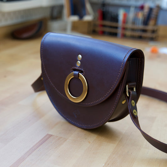 Bolso de cuero - media luna