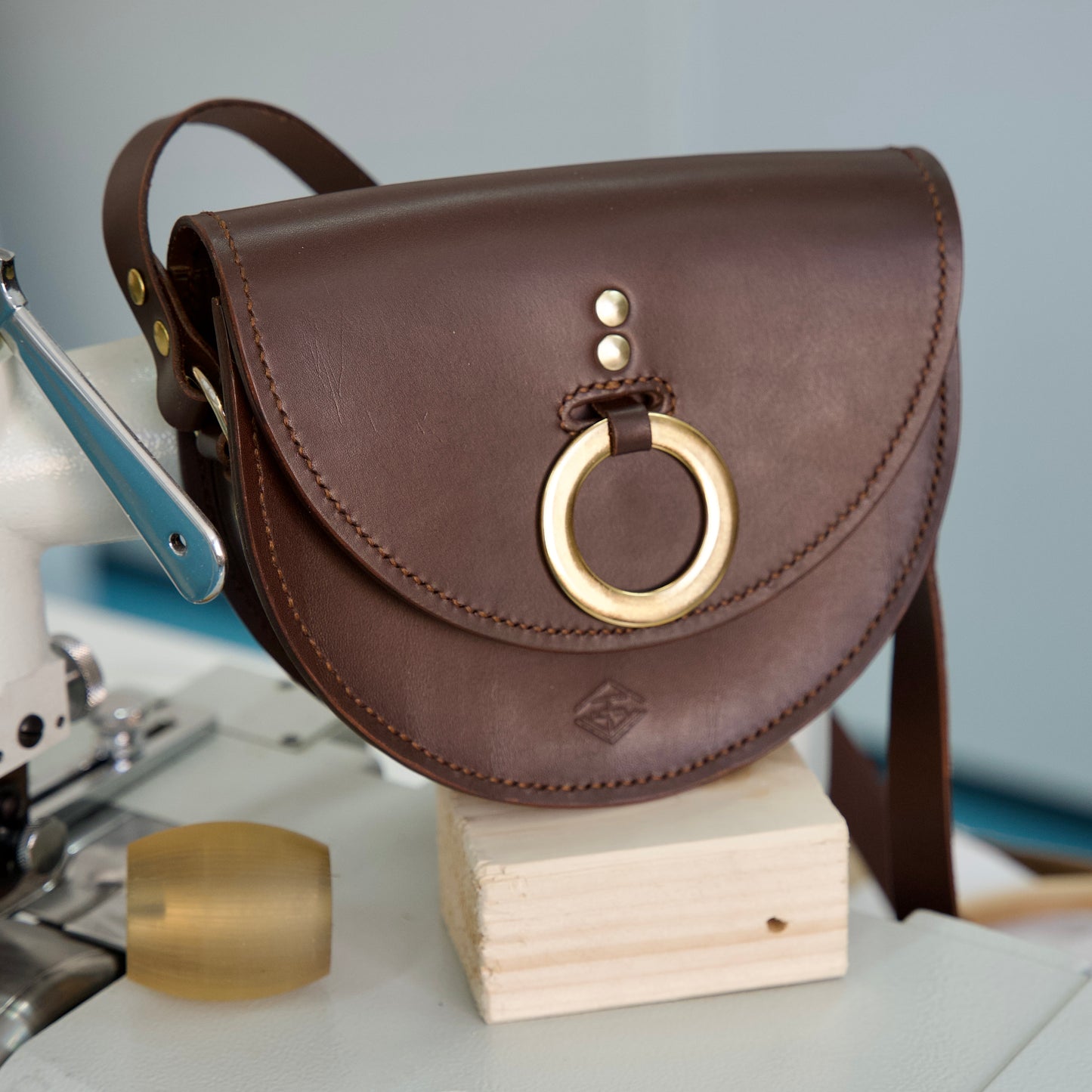 Bolso de cuero - media luna